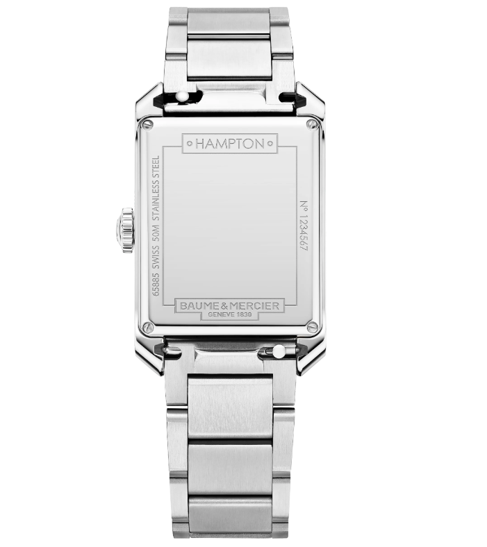 Watch in steel Hampton Baume et mercier
