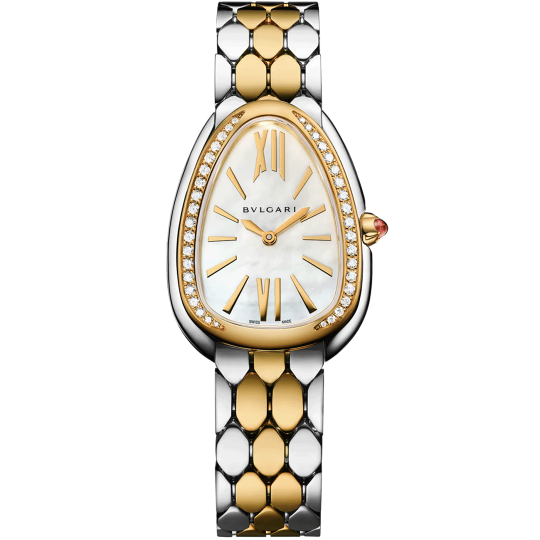 Watch in steel and yellow gold Serpenti Seduttori Bulgari