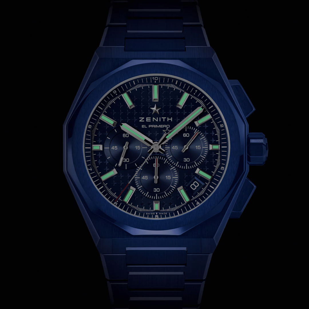 Watch in blue ceramic Defy Skyline Chronograph – 160th Anniversary Edition Zenith