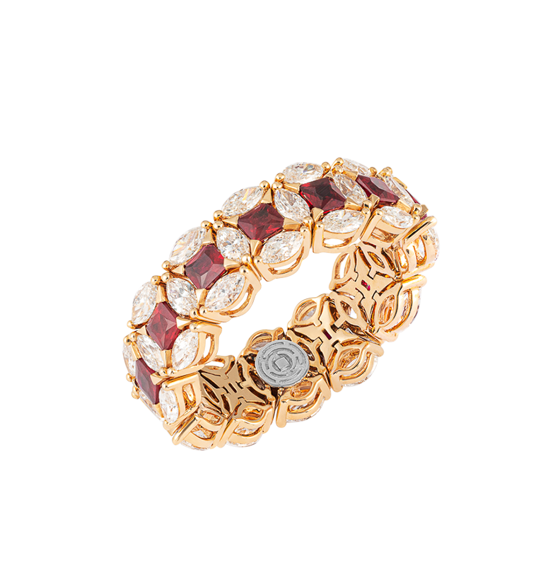 Gioiello in oro rosa Anello Diade Full Pavé in oro rosa Panerai