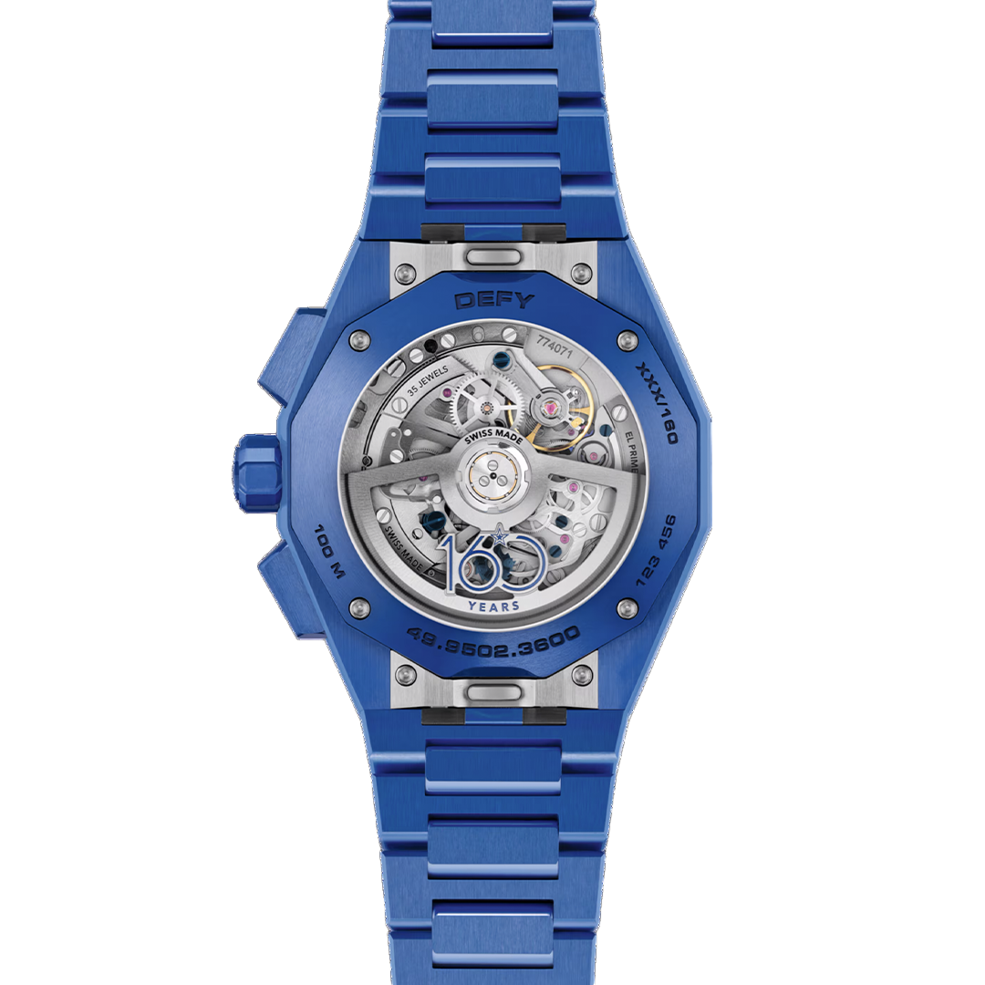 Watch in blue ceramic Defy Skyline Chronograph – 160th Anniversary Edition Zenith