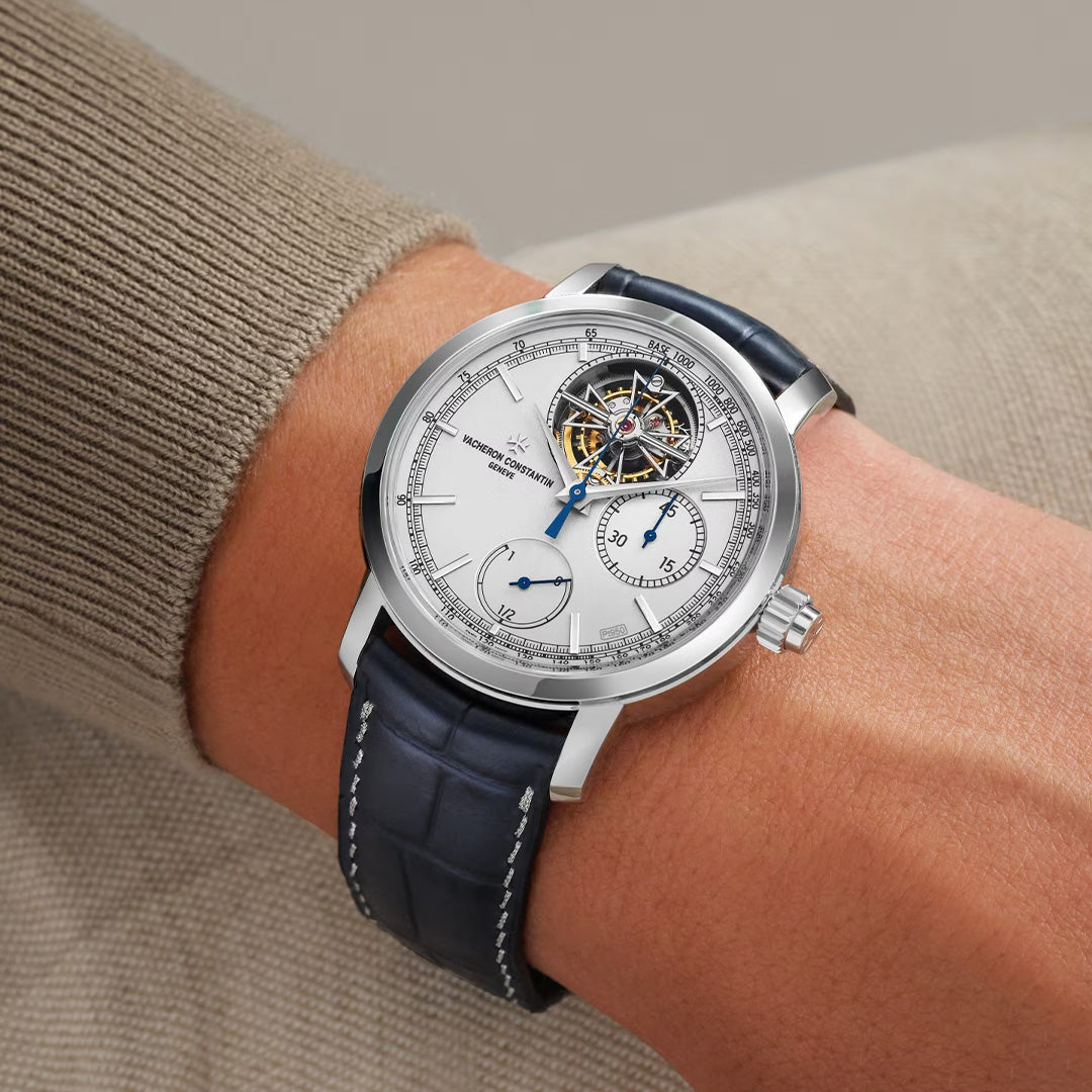 Watch in platinum Traditionnelle Tourbillon Chronograph Collection Excellence Platine Vacheron constantin