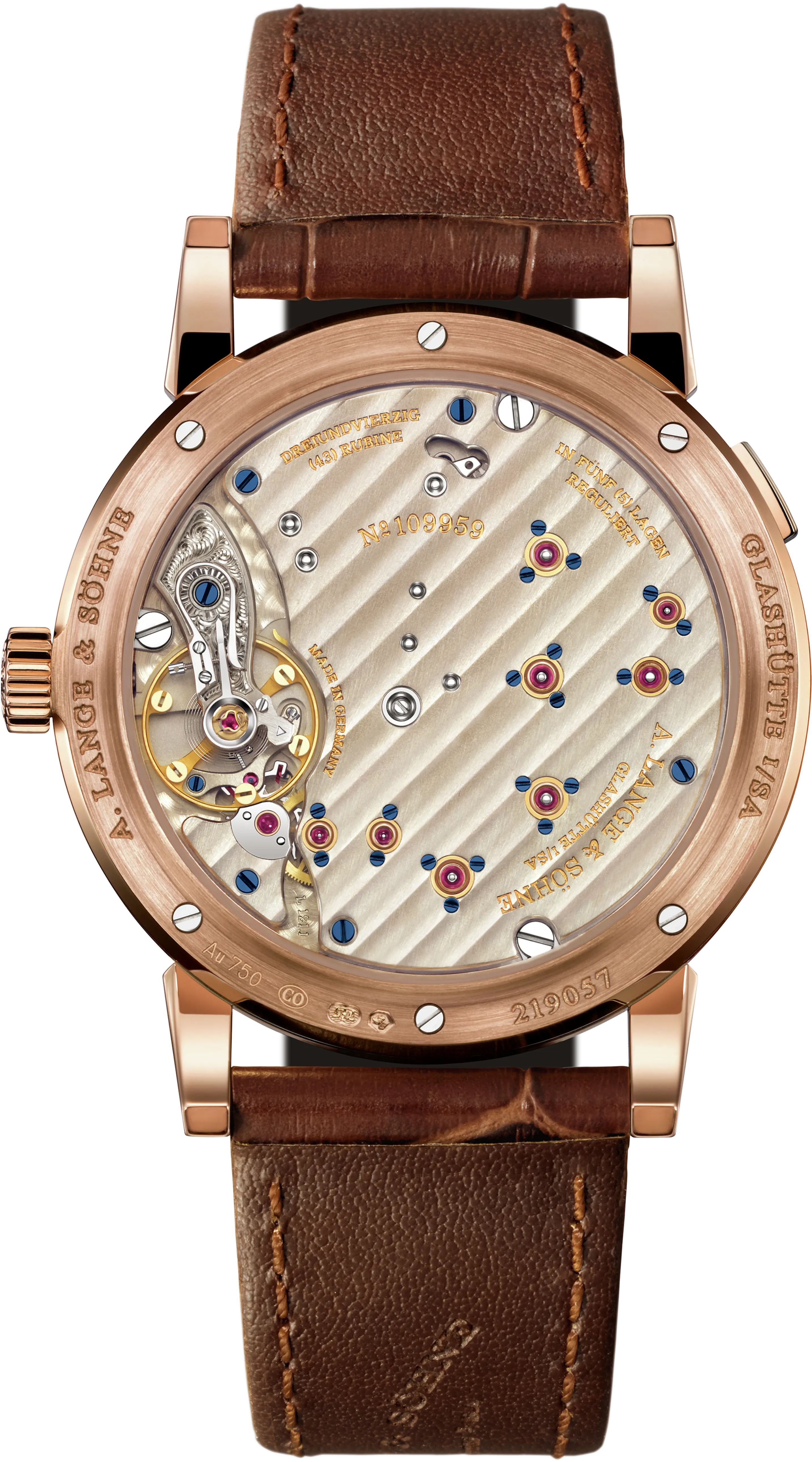 Watch in rose gold Lange 1 A lange sohne