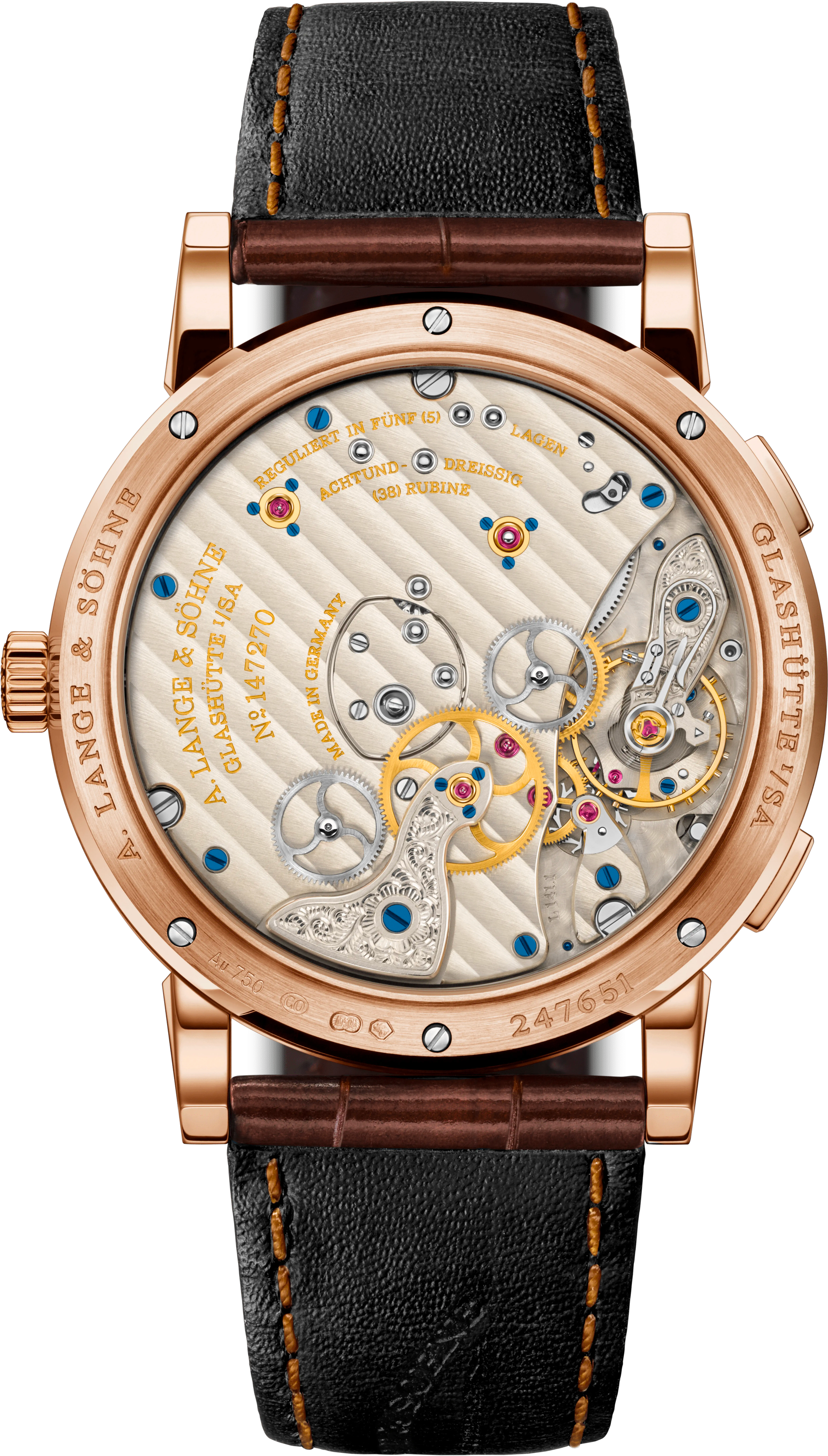 Watch in rose gold Lange 1 - Time Zone A lange sohne