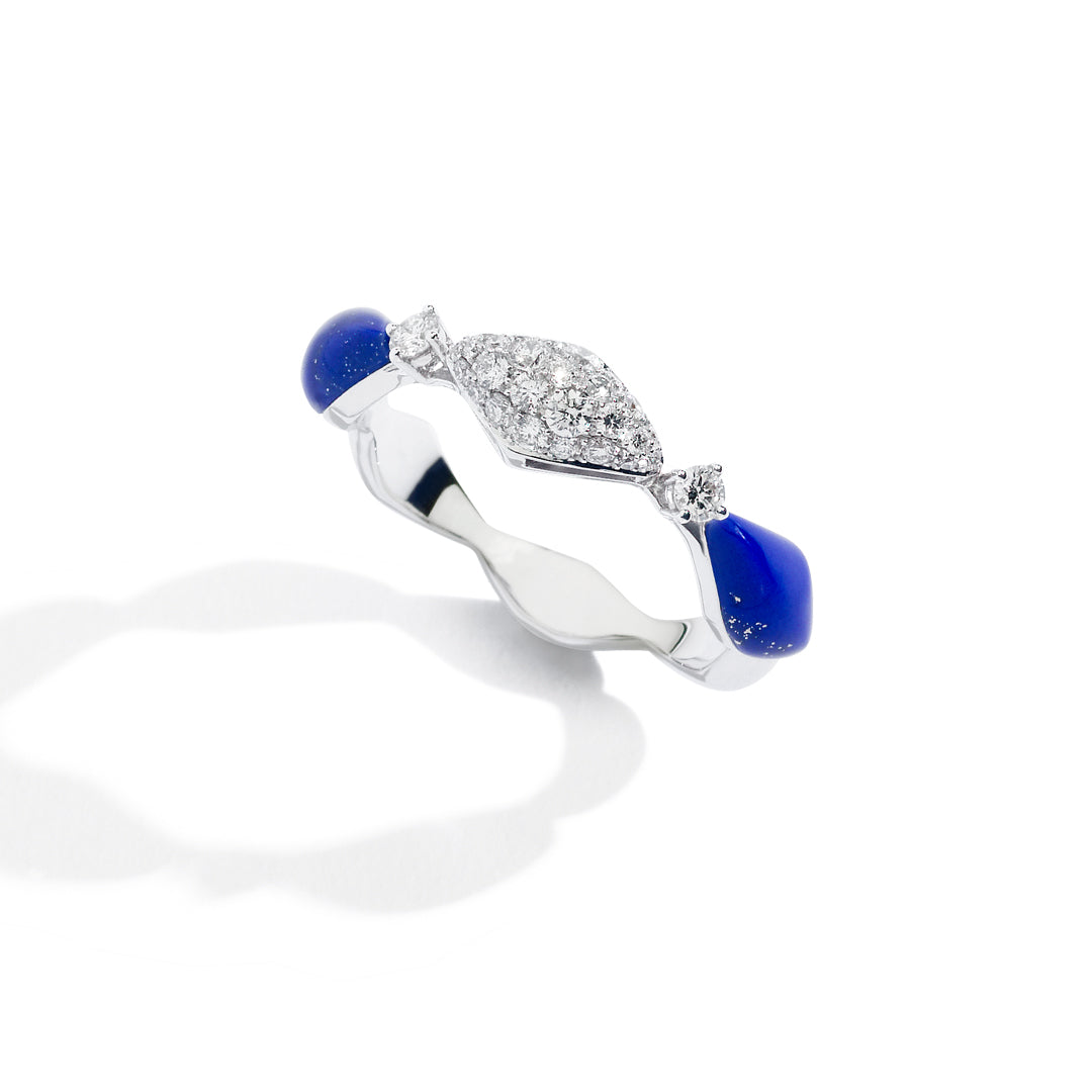 Gioiello in oro bianco Anello Déco Palmiero