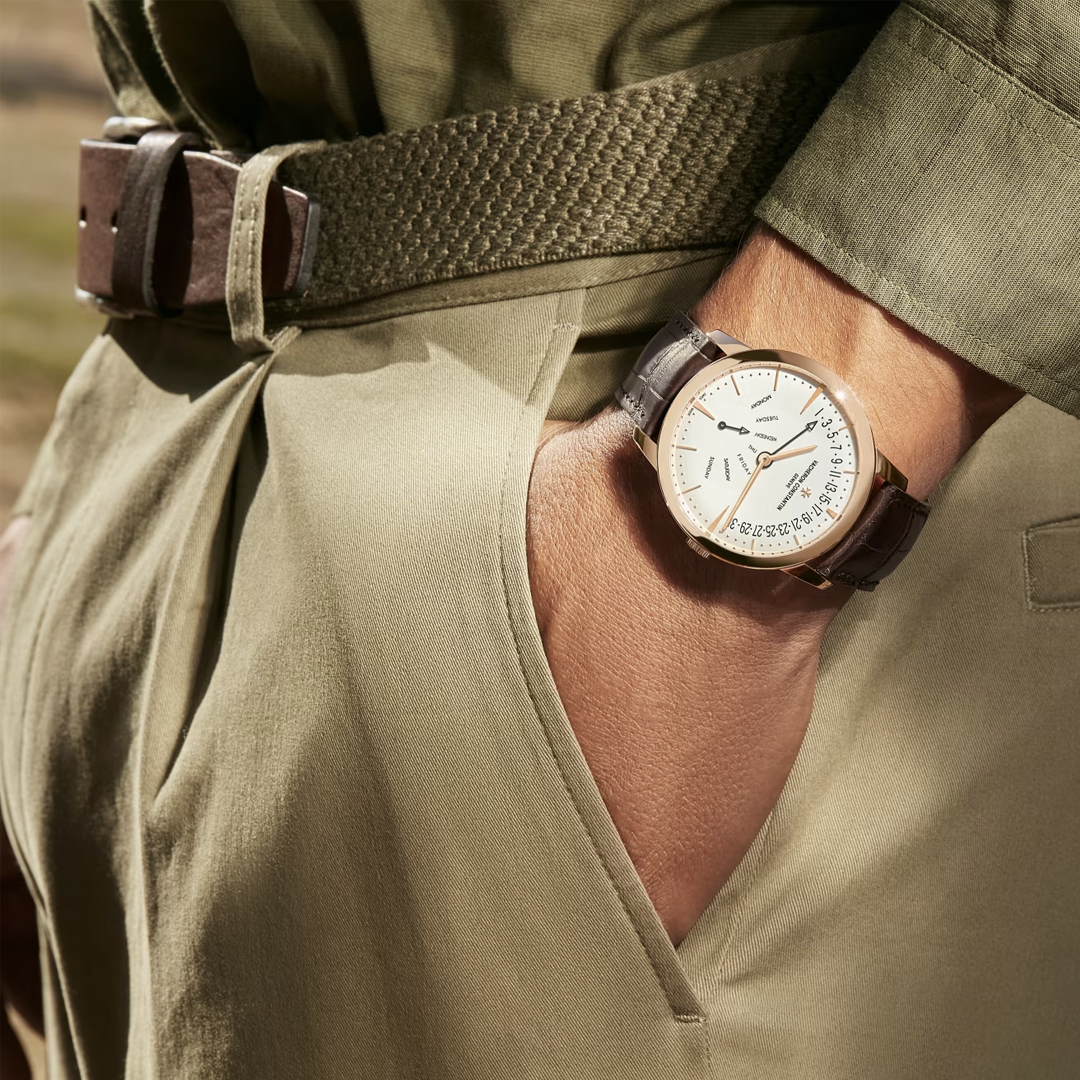 Watch in rose gold Patrimony Retrograde Day-Date Vacheron constantin