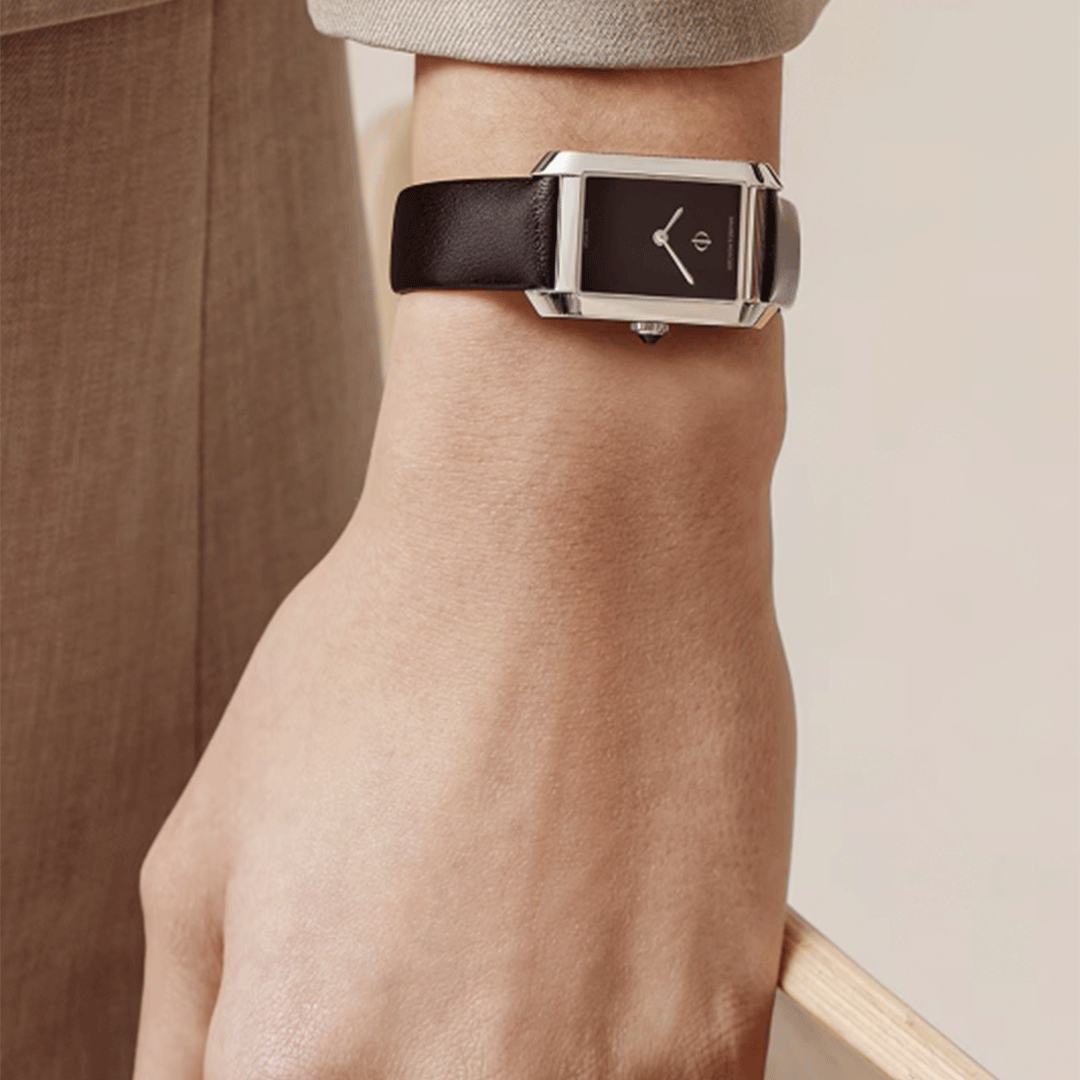 Watch in steel Hampton Baume et mercier