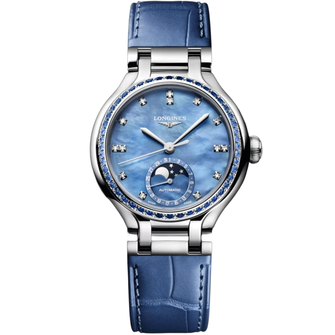 Orologio in acciaio PrimaLuna Moonphase Longines