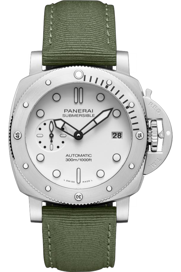 Watch in steel Submersible Bianco Panerai