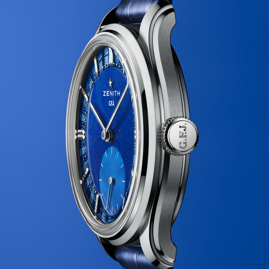 Watch in platinum G.F.J. calibre 135 Zenith