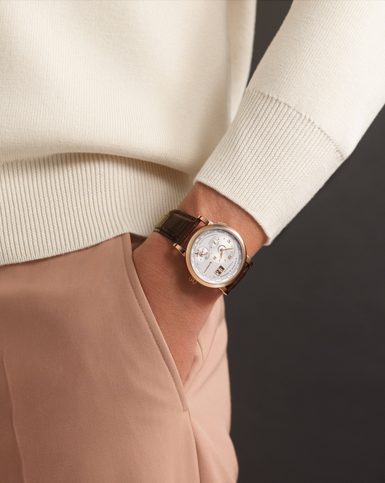 Watch in rose gold Lange 1 - Time Zone A lange sohne