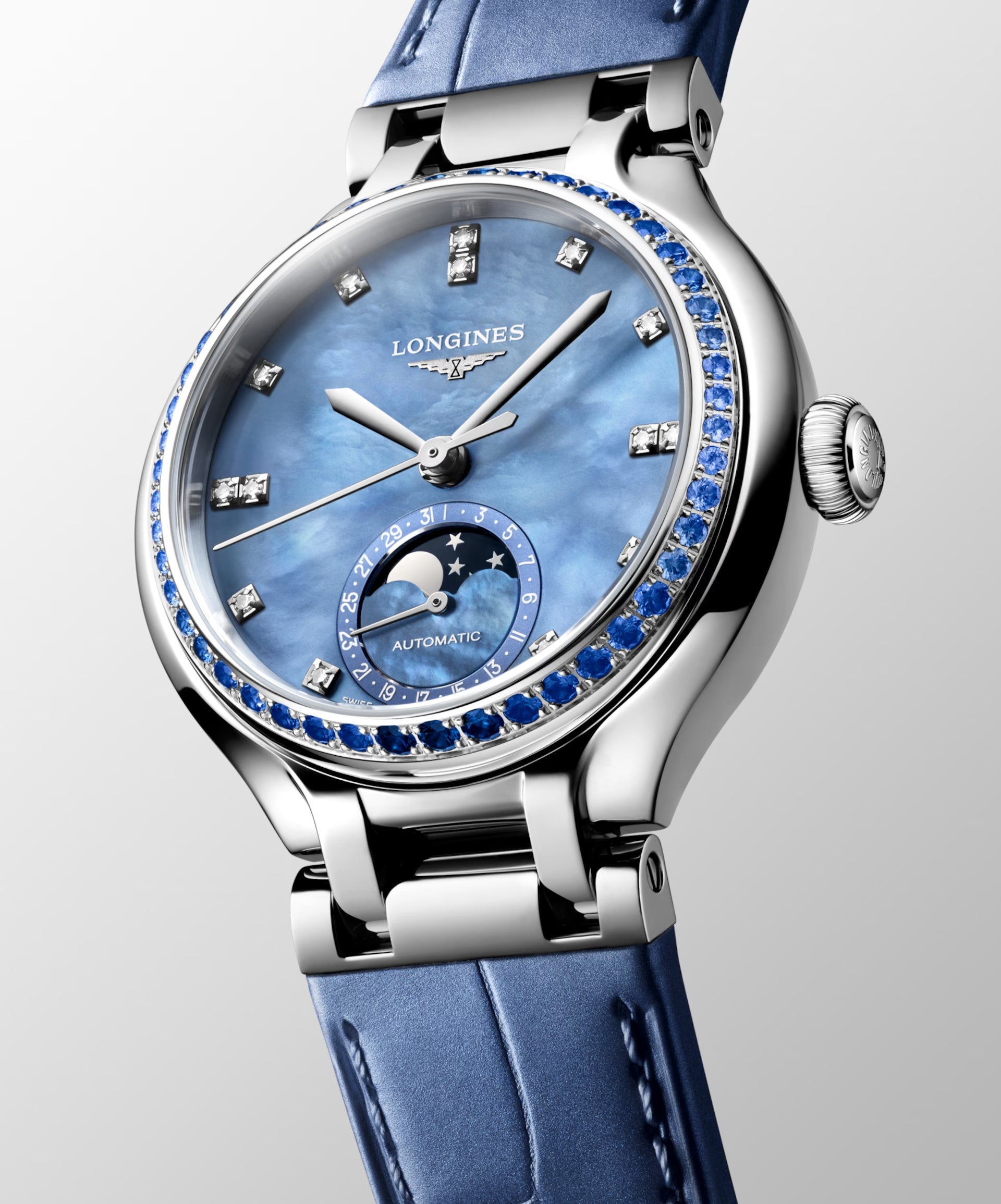 Orologio in acciaio PrimaLuna Moonphase Longines