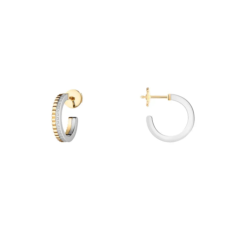 Earrings in yellow and white gold Quatre Radiant Edition Hoop Earrings Giampiero bodino