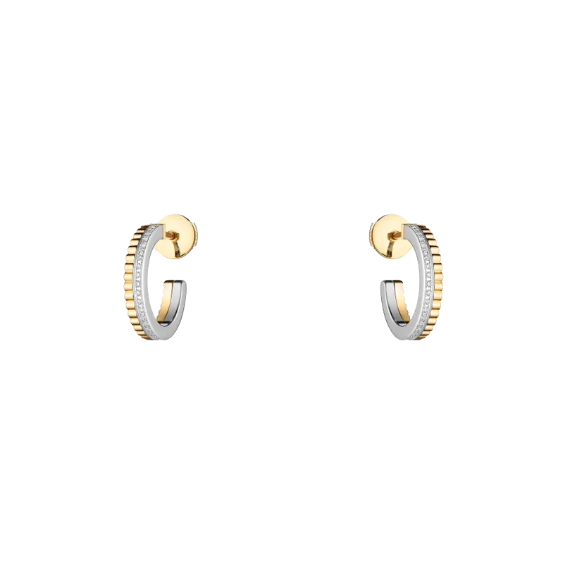 Earrings in yellow and white gold Quatre Radiant Edition Hoop Earrings Giampiero bodino