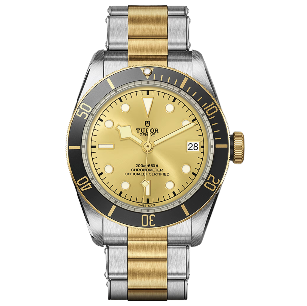 Watch in steel and yellow gold Black Bay, 41 mm Tudor