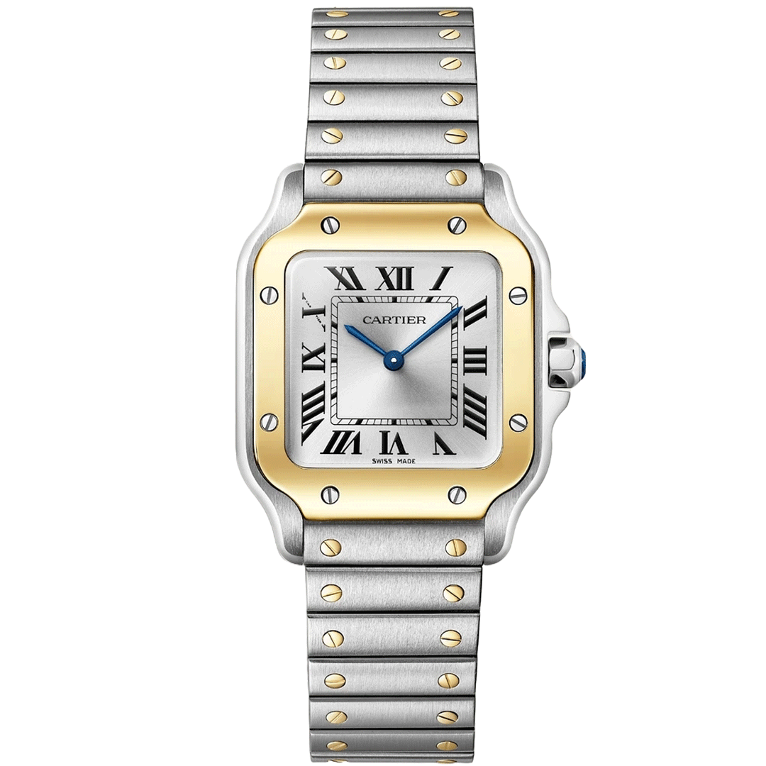 Orologio in acciaio e oro giallo Santos de Cartier Cartier