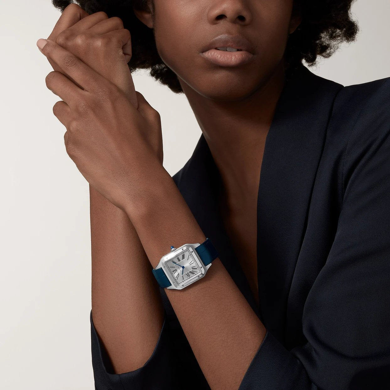 Orologio in acciaio Santos-Dumont Cartier