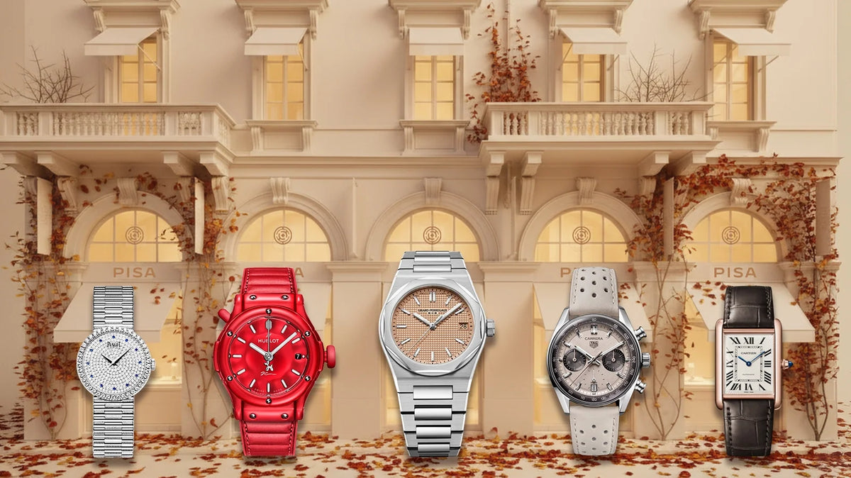 Orologi su sfondo dai colori autunnali