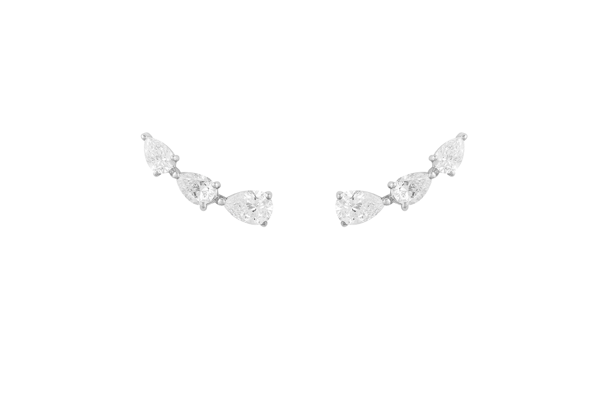 Orecchini in oro bianco e diamanti