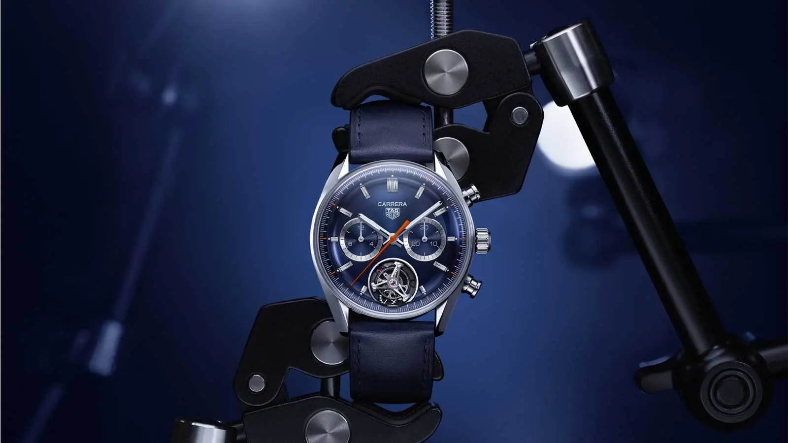 Orologio Carrera Tag Heuer con quadrante e cinturino blu