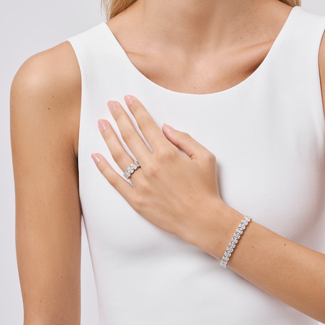 Bracelet in white gold Diade white gold bracelet with diamonds Pisa diamanti