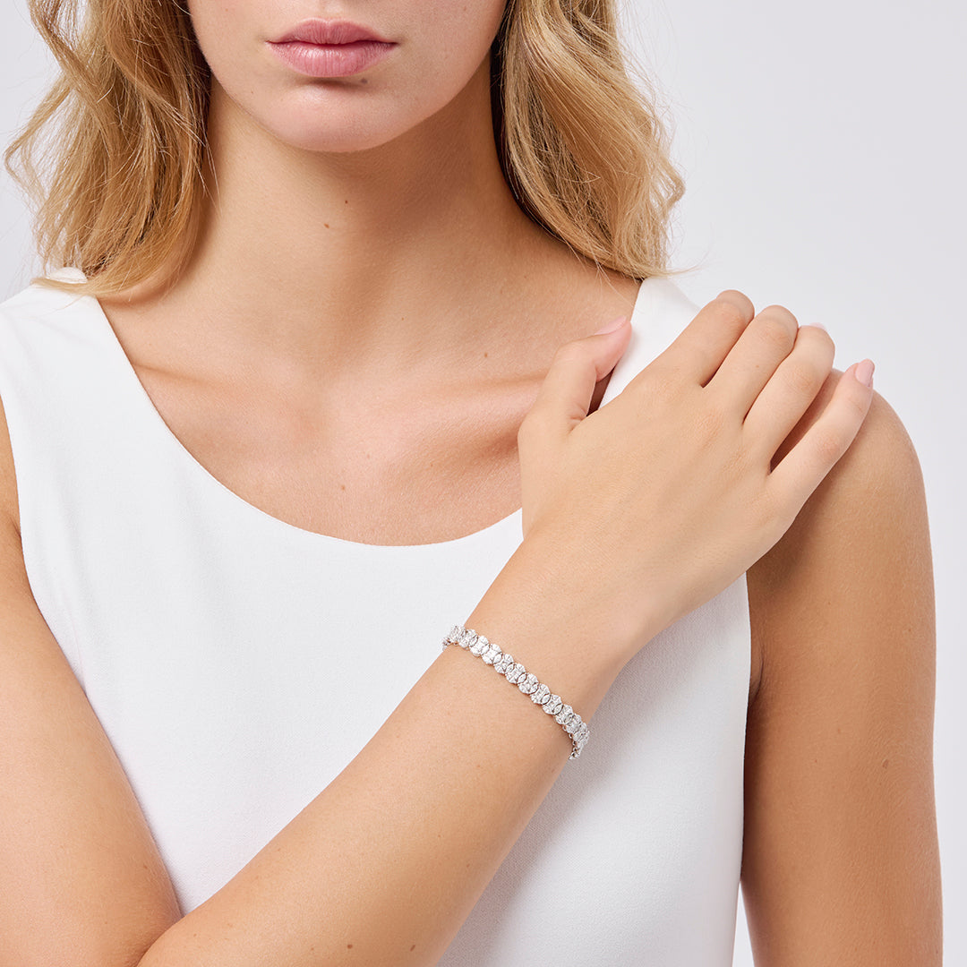 Gioiello in oro bianco Bracciale Diade in oro bianco con diamanti Pisa diamanti
