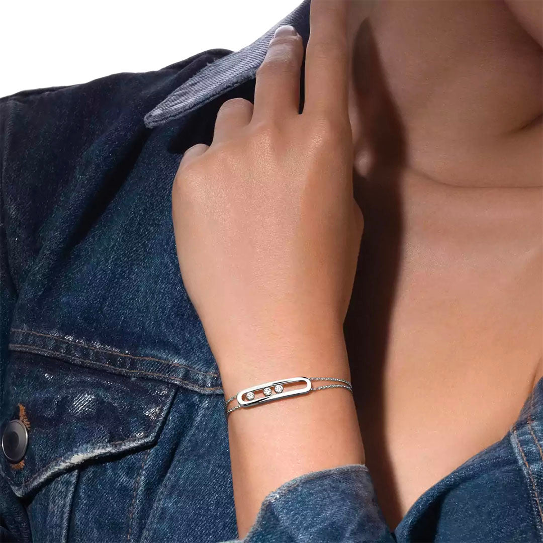 Bracelet in white gold Move Classique Bracelet Messika