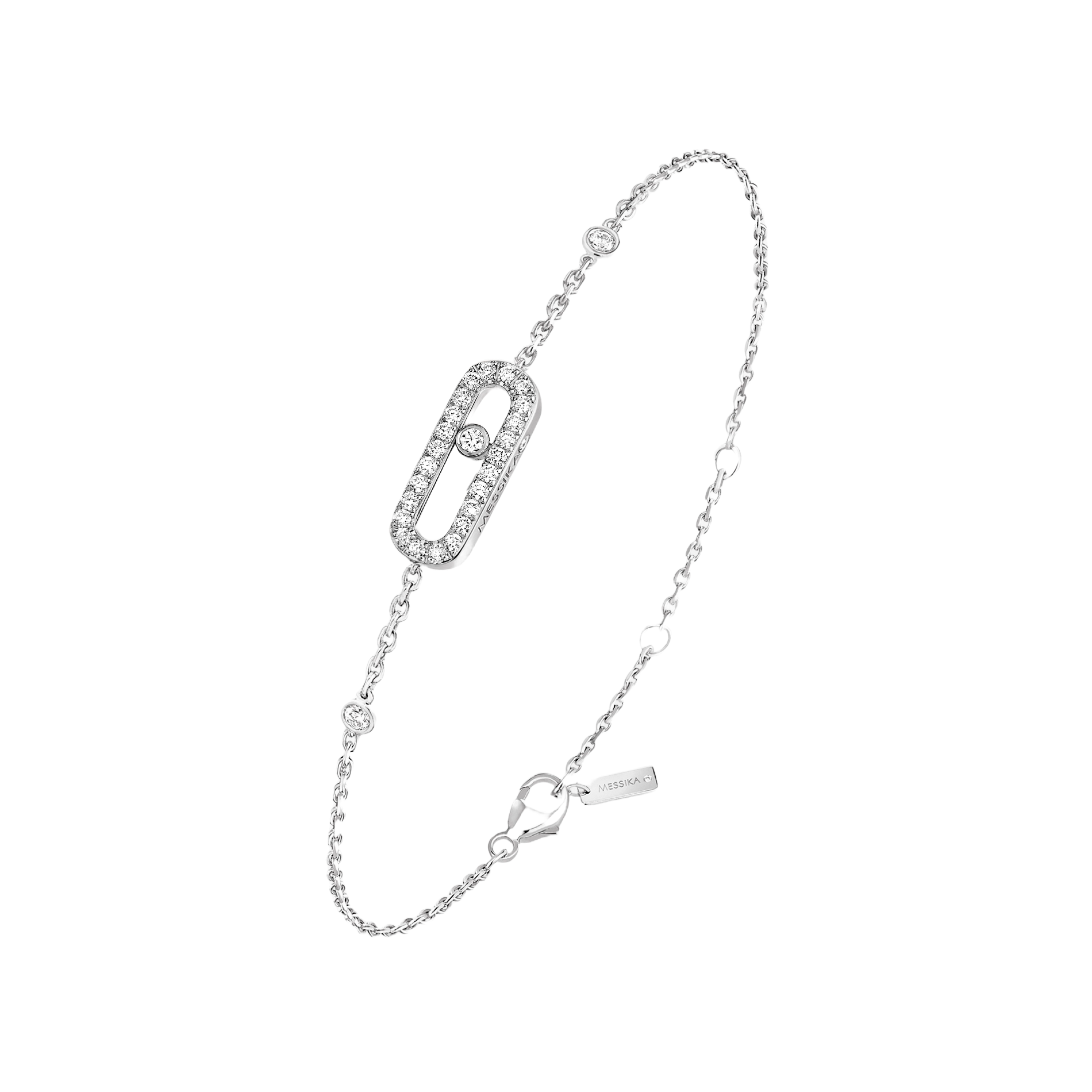 Bracelet in white gold Move Uno Pavé Bracelet Messika