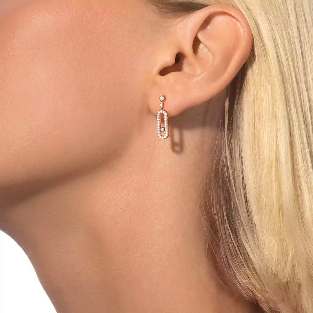 Earrings in rose gold Move Uno Earrings Messika