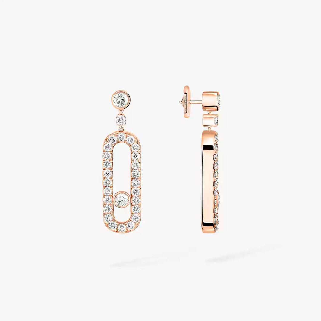 Earrings in rose gold Move Uno Earrings Messika