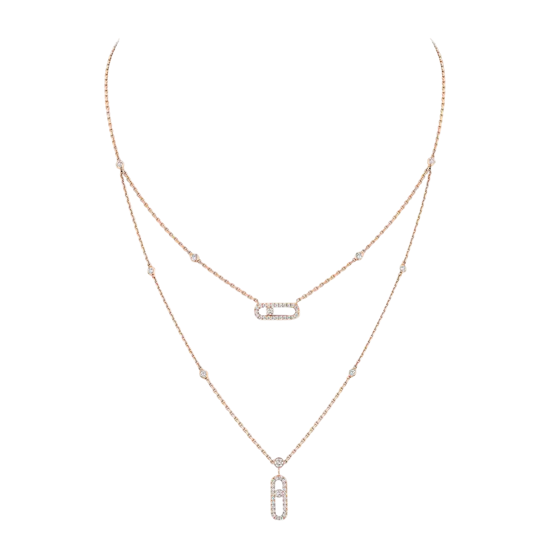 Gioiello in rose gold Move Uno Necklace Messika