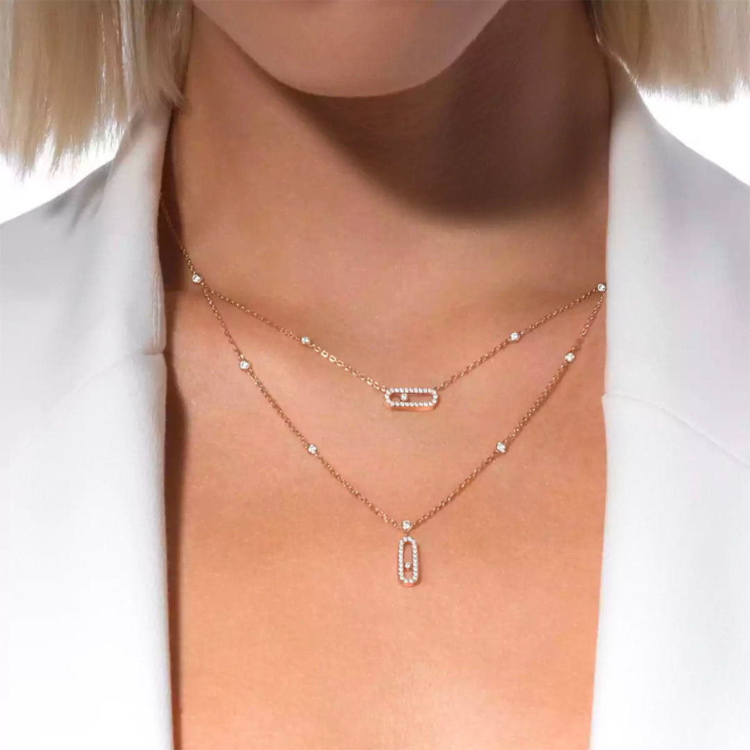 Gioiello in rose gold Move Uno Necklace Messika