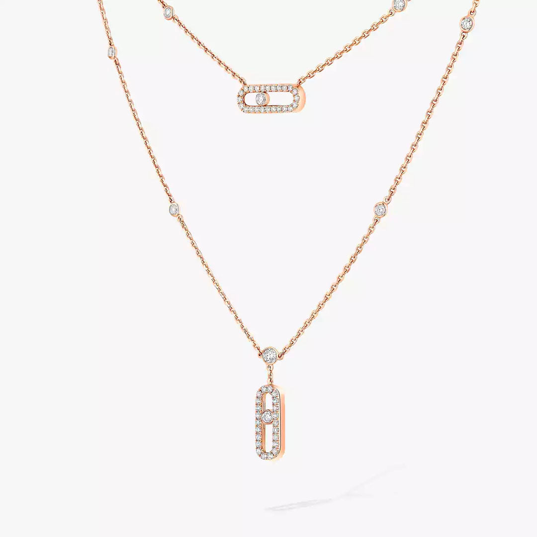 Gioiello in rose gold Move Uno Necklace Messika
