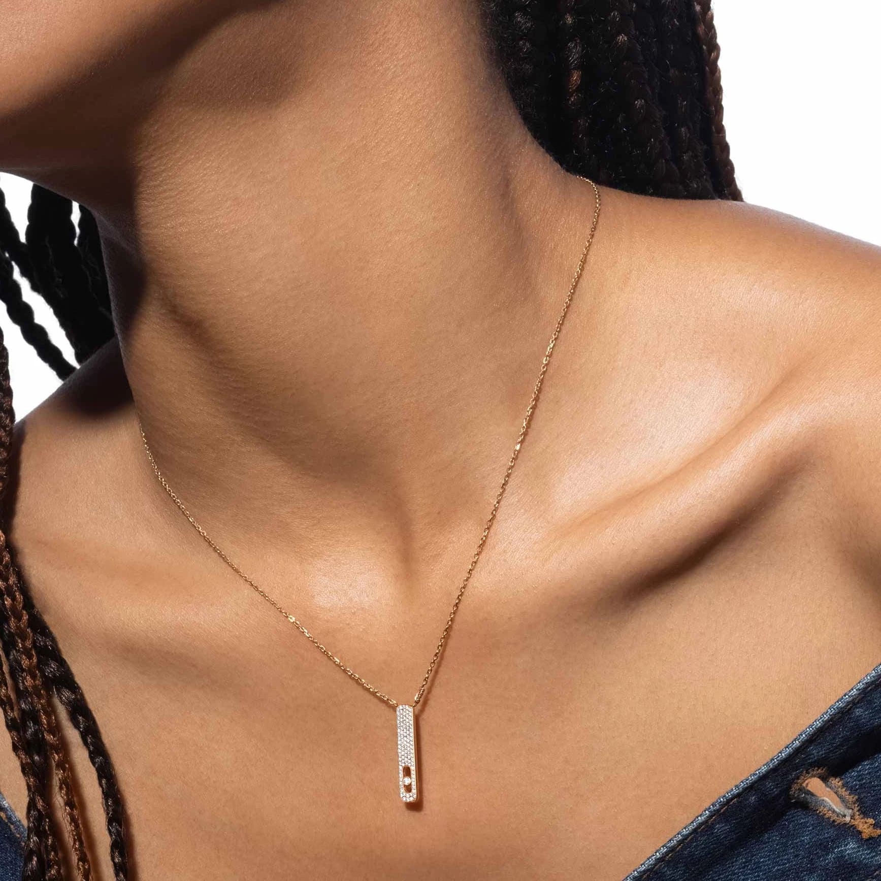 Gioiello in rose gold My First Diamond Necklace Messika