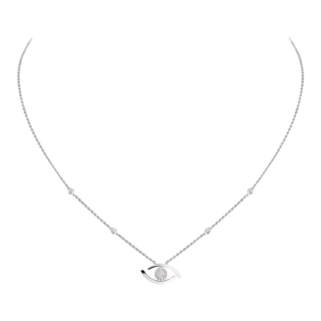 Gioiello in white gold Lucky Eye Necklace Messika