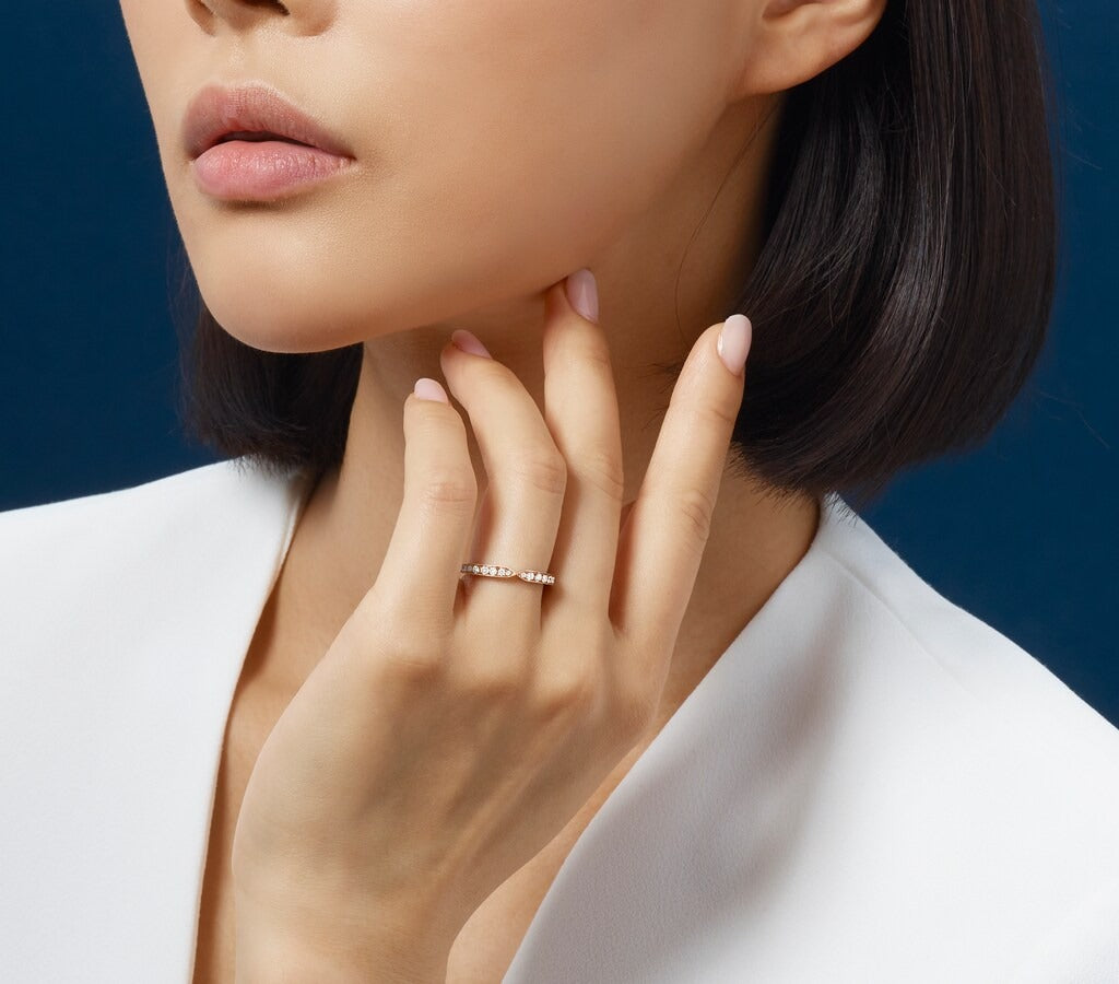 Ring in rose gold Triomphe de Chaumet wedding band Chaumet