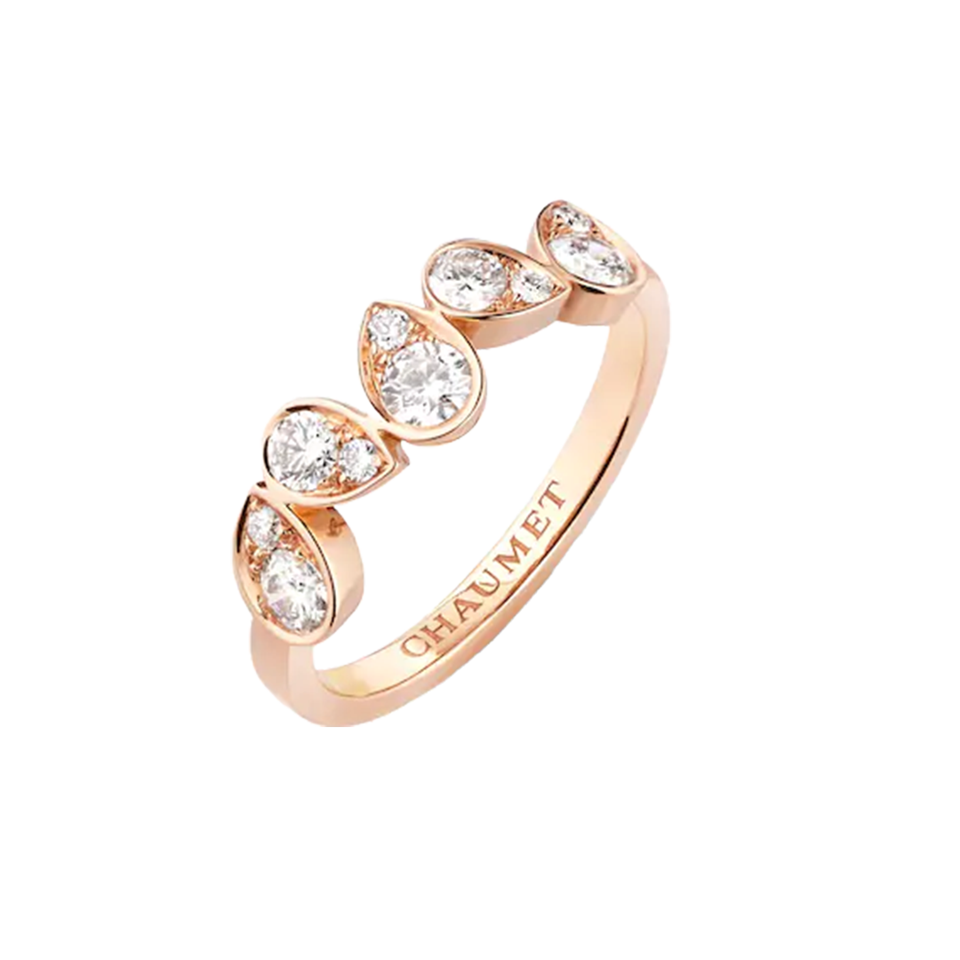 Gioiello in oro rosa Anello Joséphine Ronde d'Aigrettes Chaumet