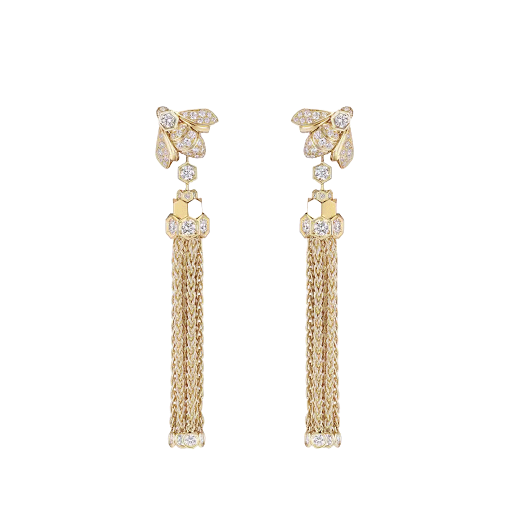 Earrings in yellow gold Bee de Chaumet Pompon earrings Chaumet