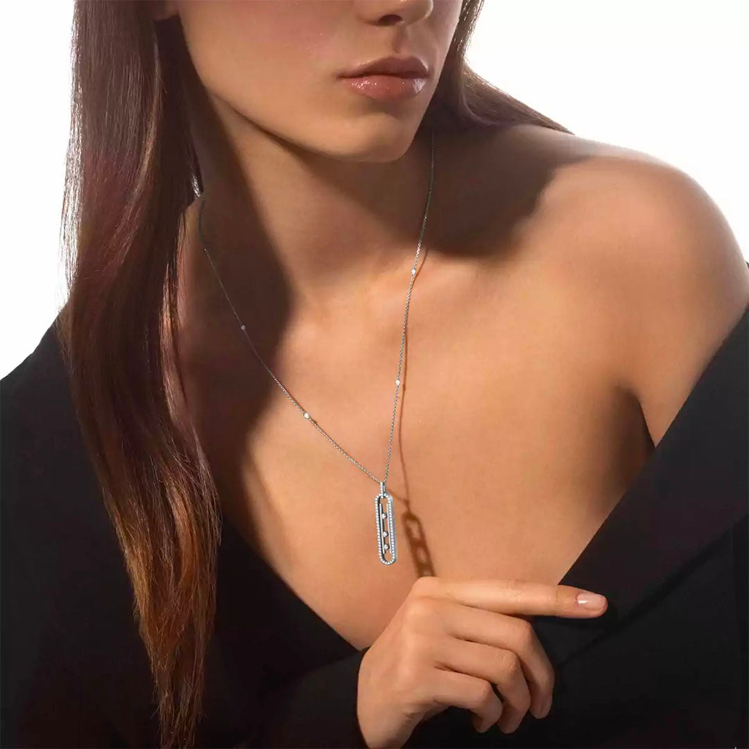 Gioiello in oro bianco Collana Move 10th Messika