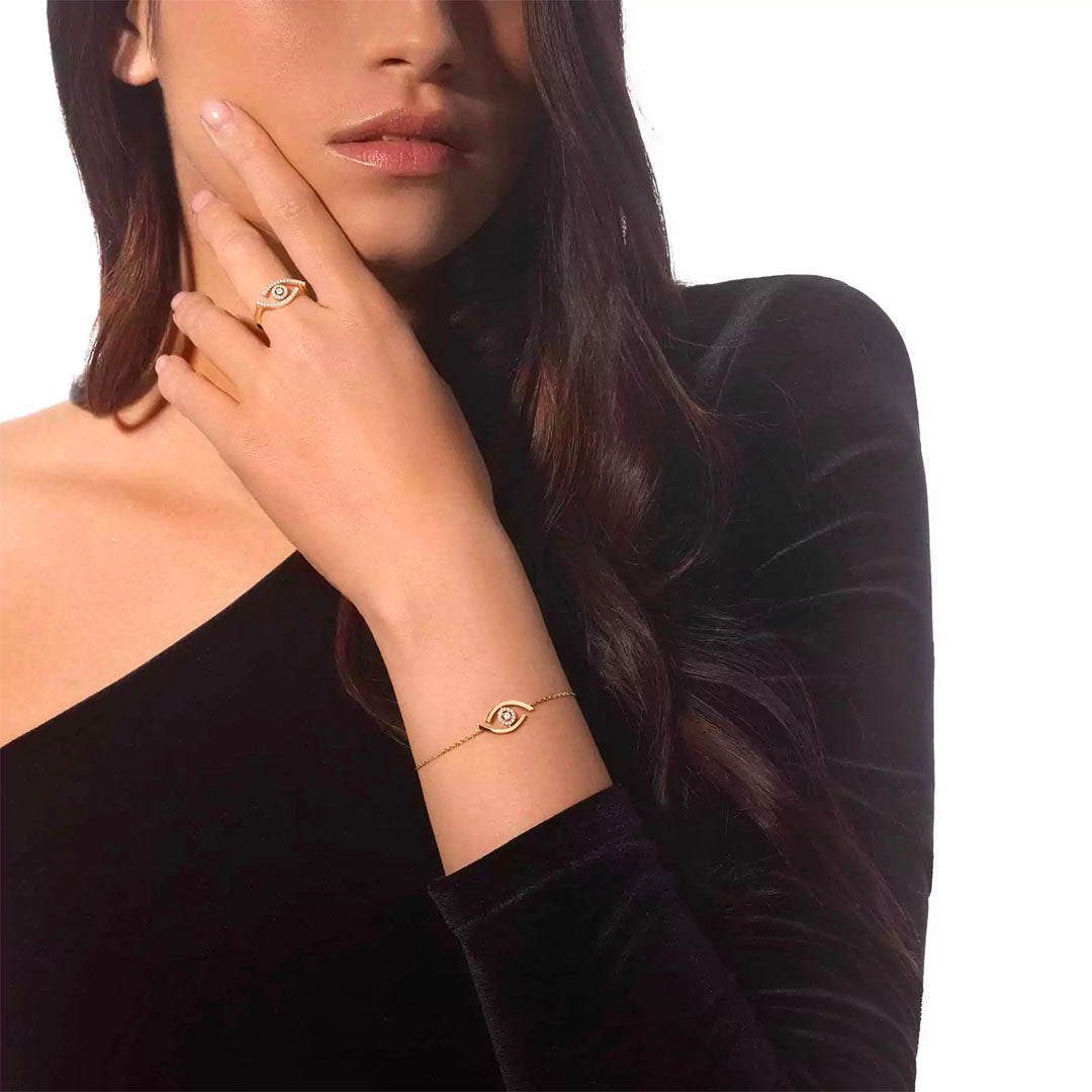 Bracelet in yellow gold Lucky Eye Bracelet Messika