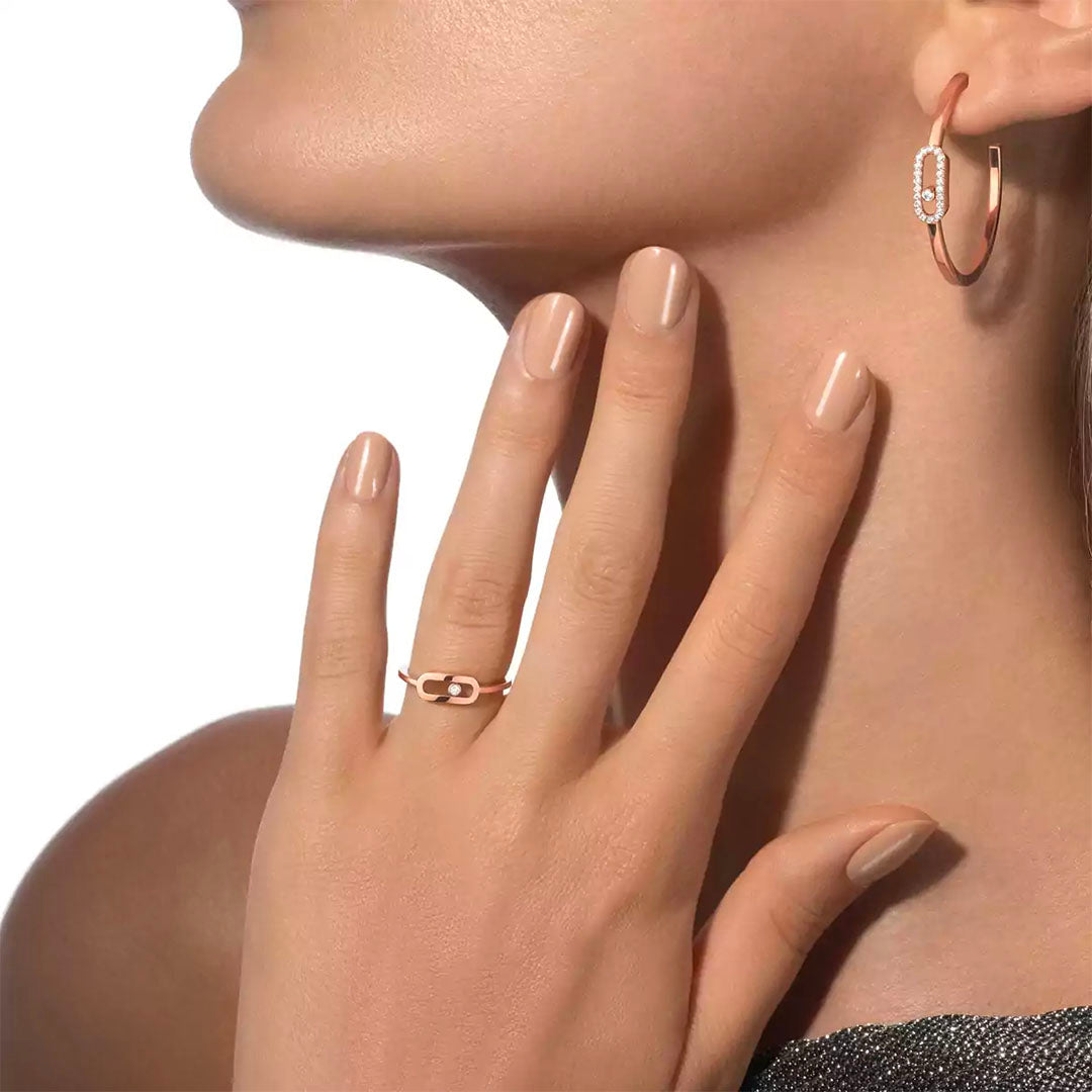 Ring in rose gold Move Uno Ring Messika