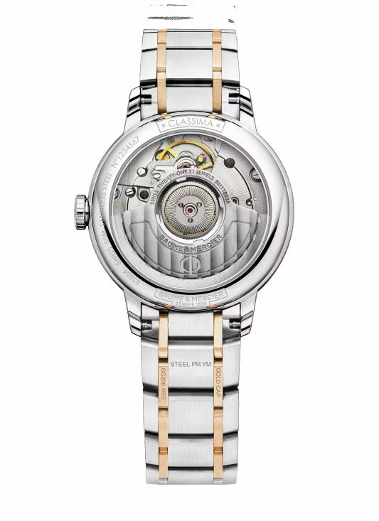 Orologio in acciaio e oro rosa Classima Baume et mercier