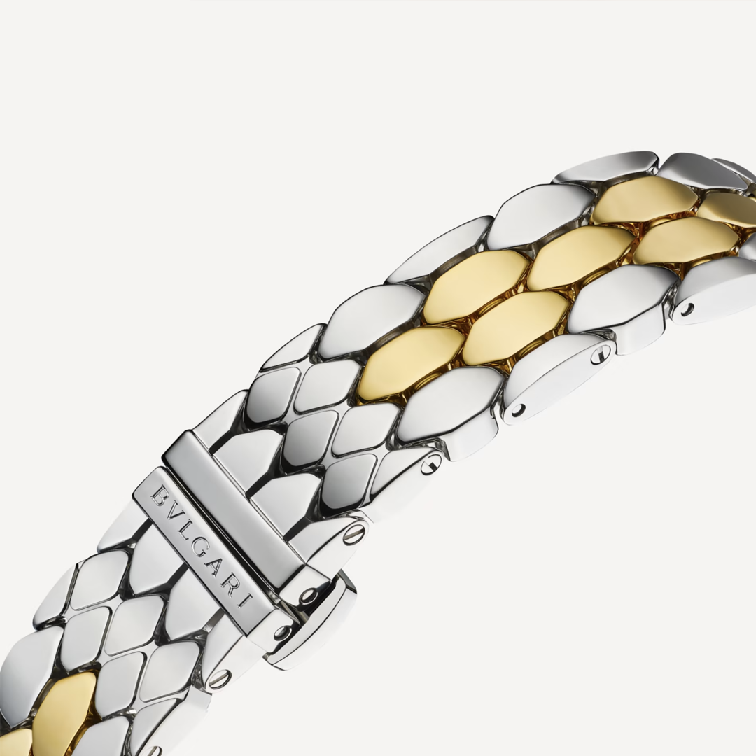 Orologio in acciaio e oro giallo Serpenti Seduttori Bulgari