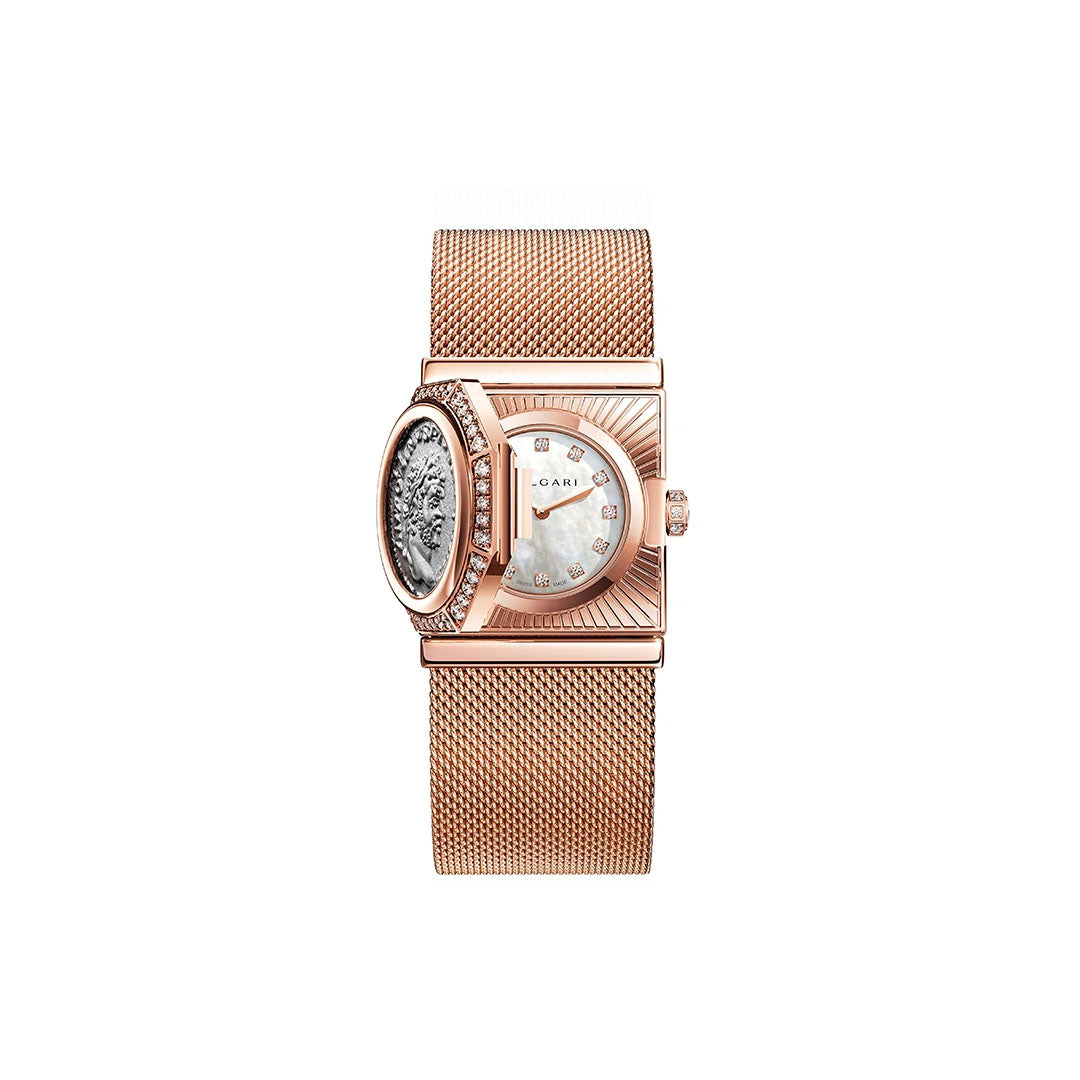 Orologio in oro rosa Monete Bulgari