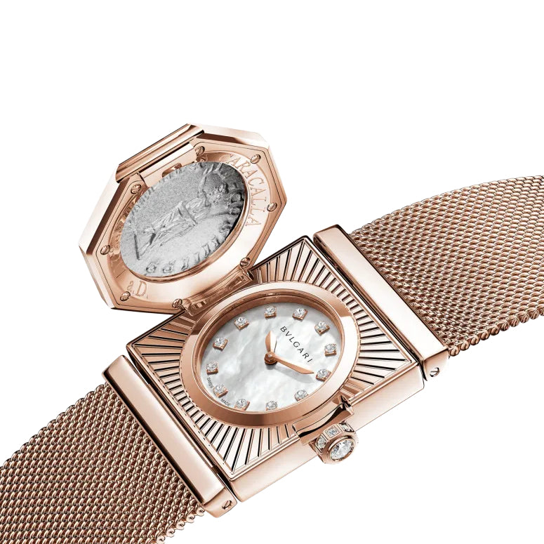 Orologio in oro rosa Monete Bulgari
