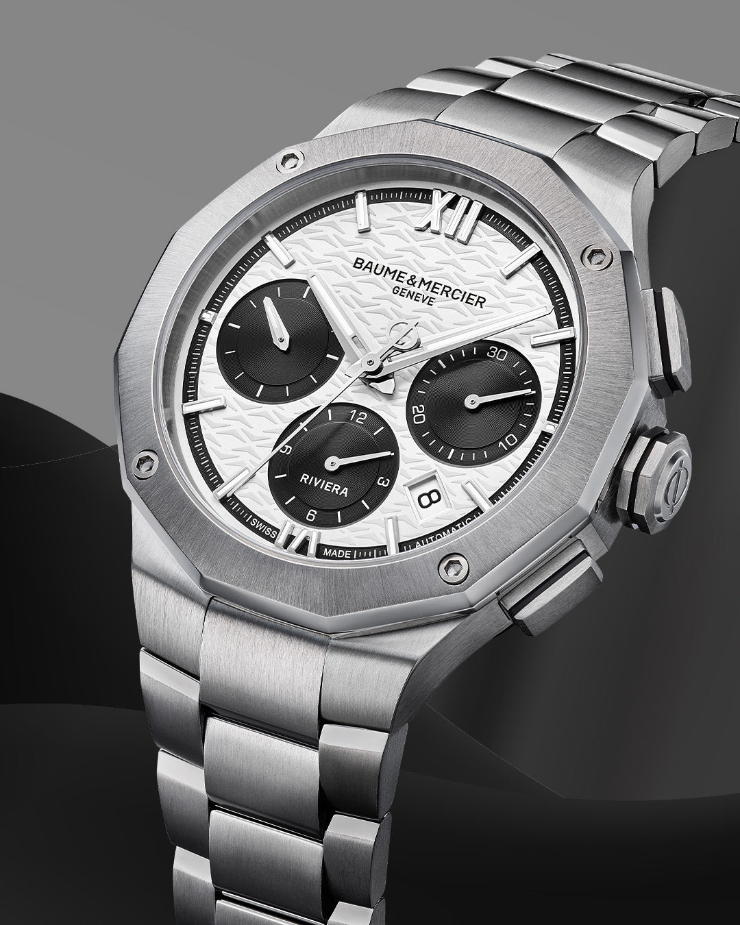 Watch in steel Riviera Baume et mercier