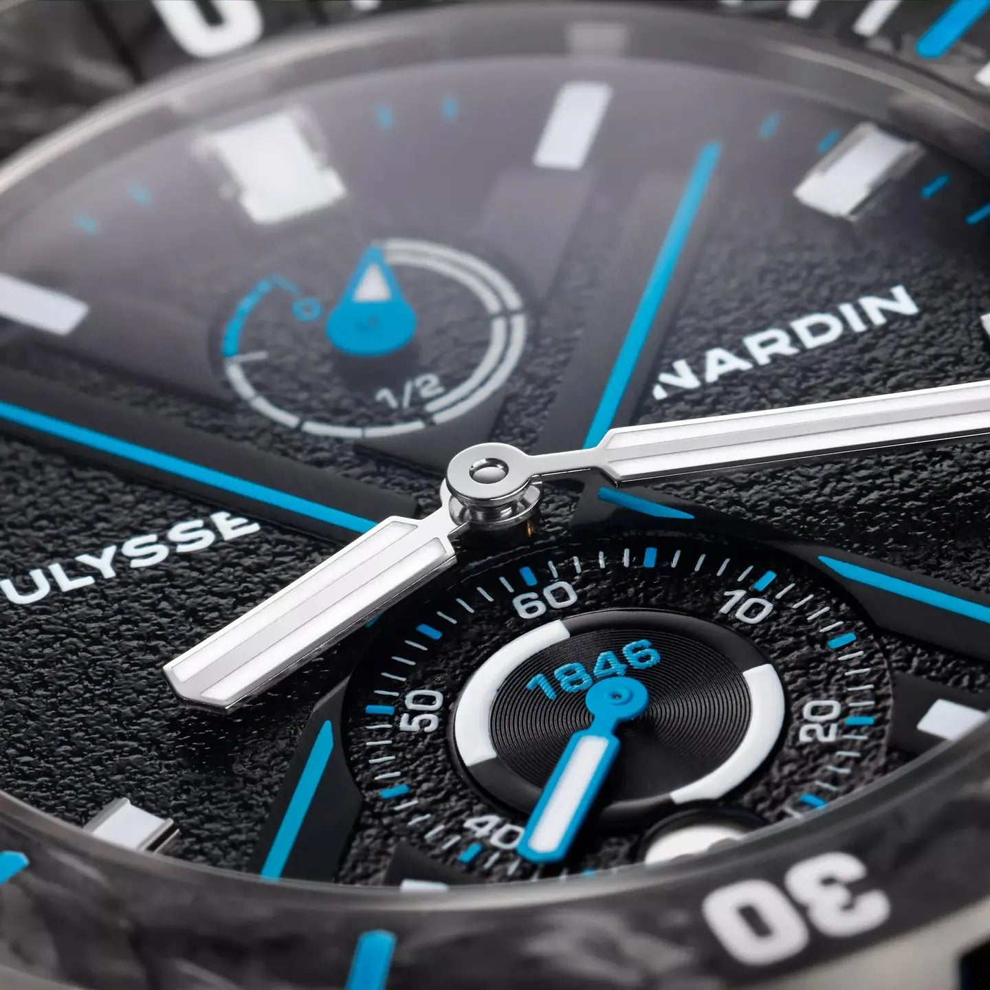 Watch in steel Diver Net Azure Ulysse nardin