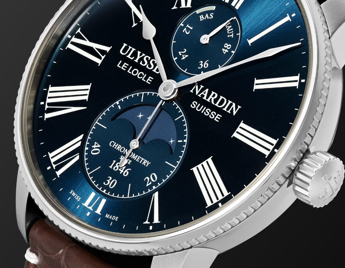 Orologio in acciaio Marine Torpilleur Moonphase Ulysse nardin