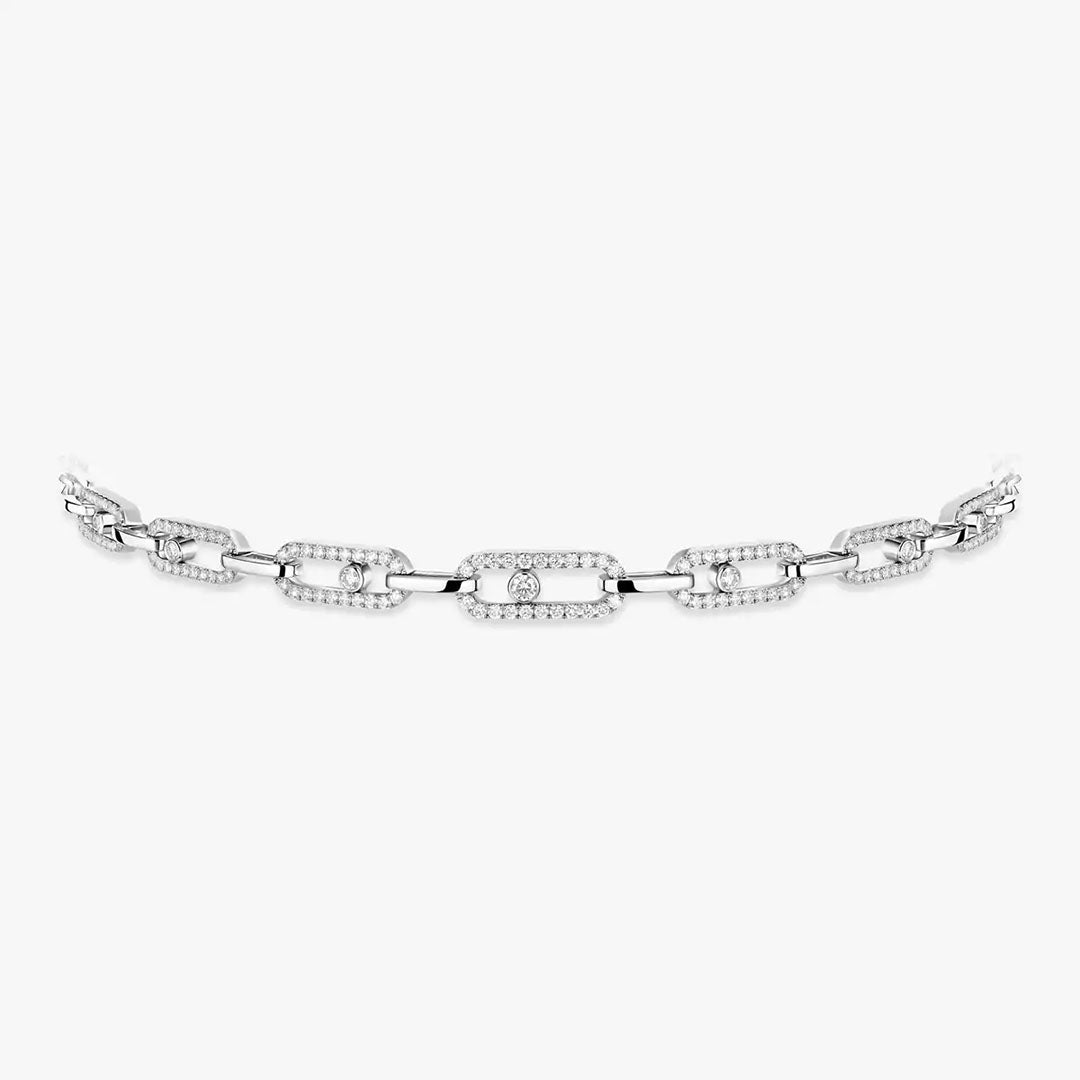 Gioiello in white gold Move Link Necklace Messika