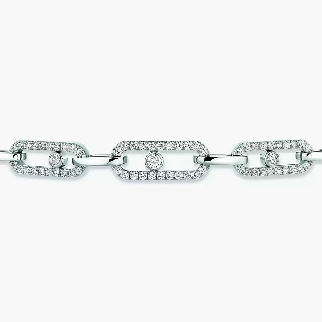 Gioiello in white gold Move Link Necklace Messika